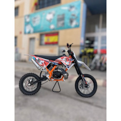MINIMOTO KTM REPLICA   MX 50CC TIEMPOS  xl  ,Arranque PATADA