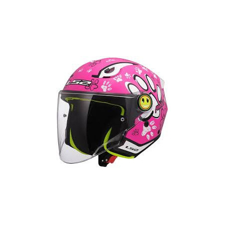 Casco LS2 OF622 Funny II Junior Paws Pink - Intermotor 2010