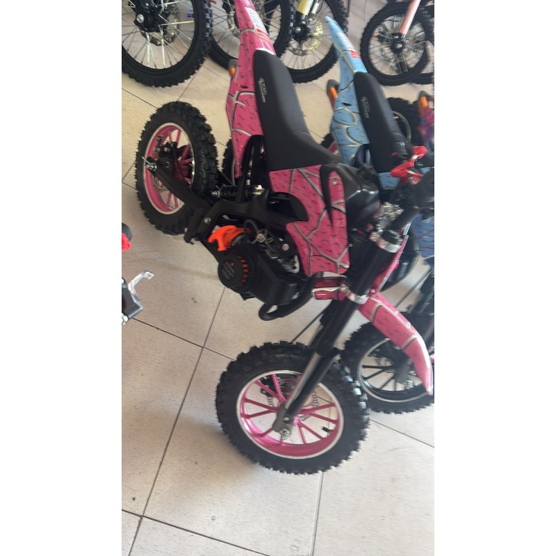 Minimoto Cros ROSA Spiderman 50cc